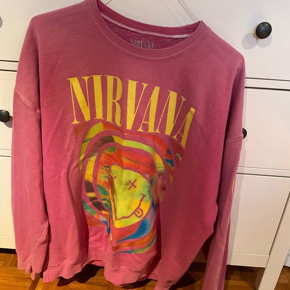 Nirvana oversized pink sweatshirt - Picture 1 of 4
